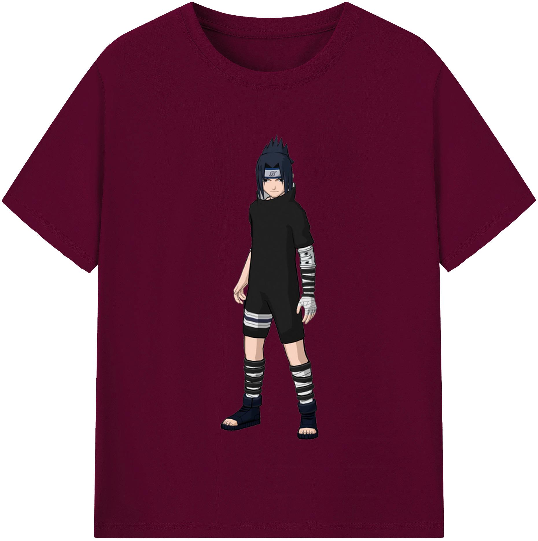 （画像用） NARUTO -ナルト- うちは サスケ Uchiha Sasuke レディースカジュアルプリントTシャツ（綿100％）